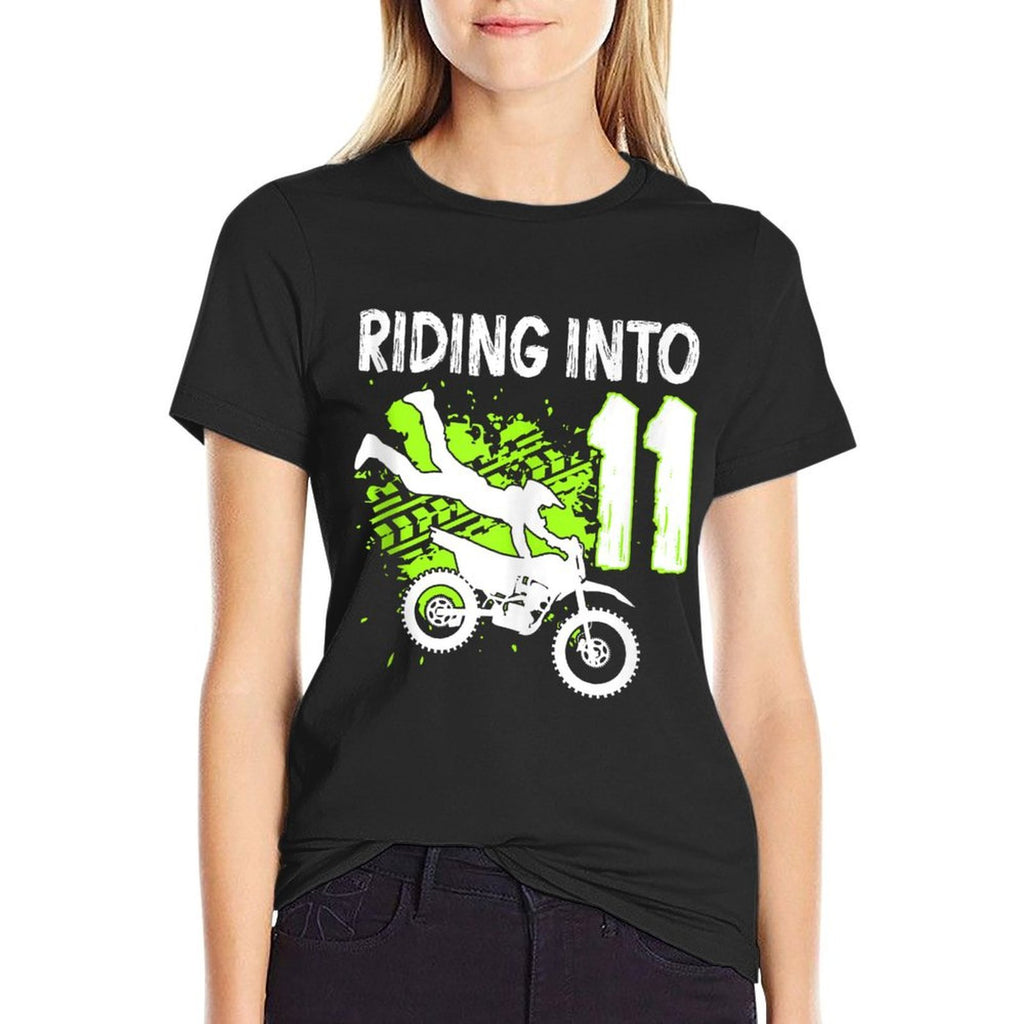 11th Motocross Birthday Eleven Year Old Motocross Rider  Easy-care T-Shirt