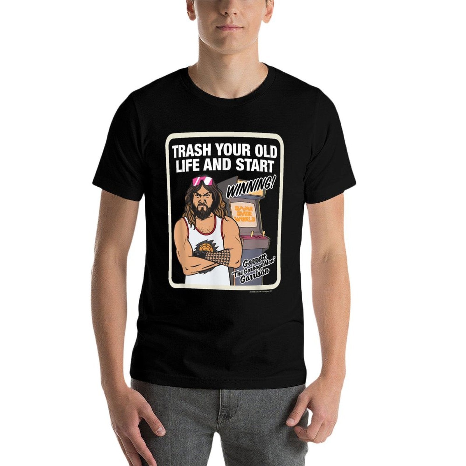 A Minecraft Movie Trash Your Old Life And Start Winning!  Oversized Silhouette T-Shirt