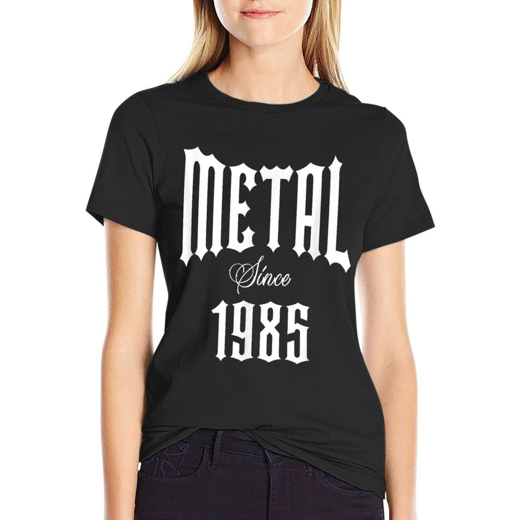 40 Year Old Metal Music 40th Birthday  Heathered Texture T-Shirt
