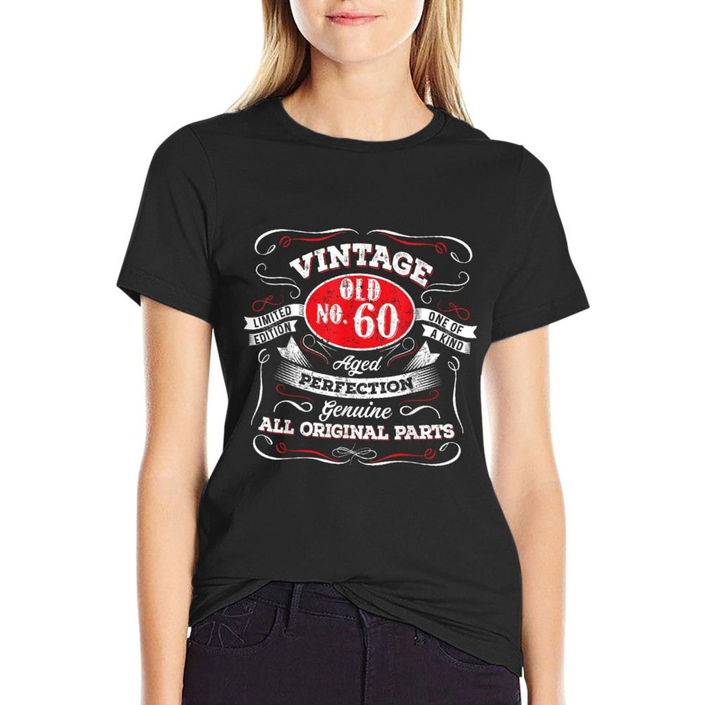 60th Birthday - Vintage Sixty Year Old  High-quality Stitching T-Shirt
