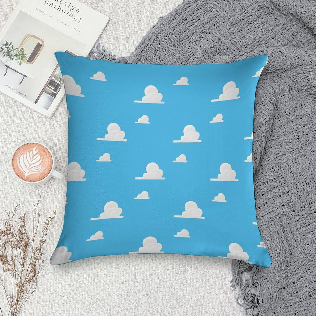 Andy's Room Wallpaper - Blue Skies for A Sheriff And A Space Ranger! Soft Luxury Feel Throw Pillow