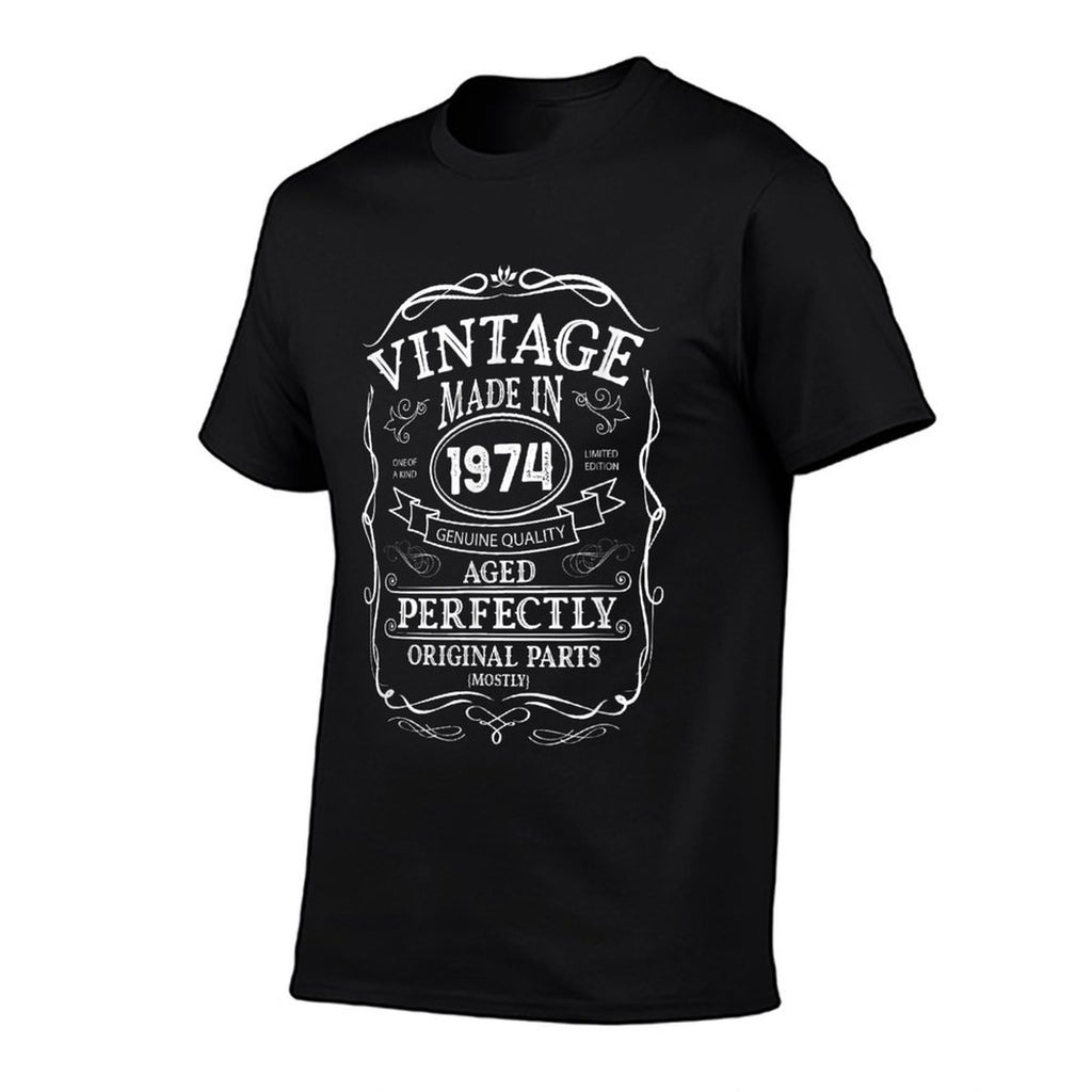 51st Birthday Retro Vintage Design Man Woman 1974  Slim-fit Cut T-Shirt
