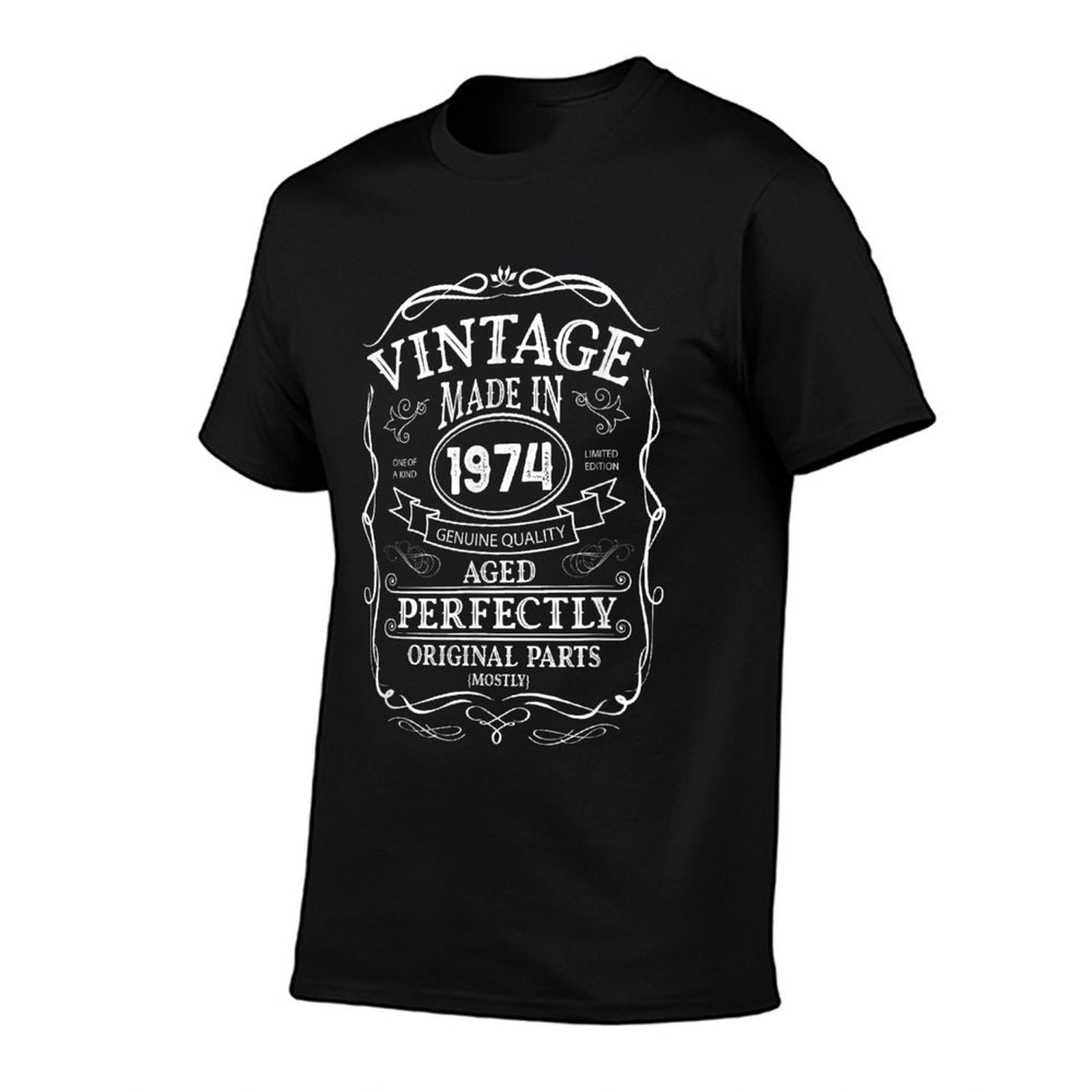 51st Birthday Retro Vintage Design Man Woman 1974  Slim-fit Cut T-Shirt