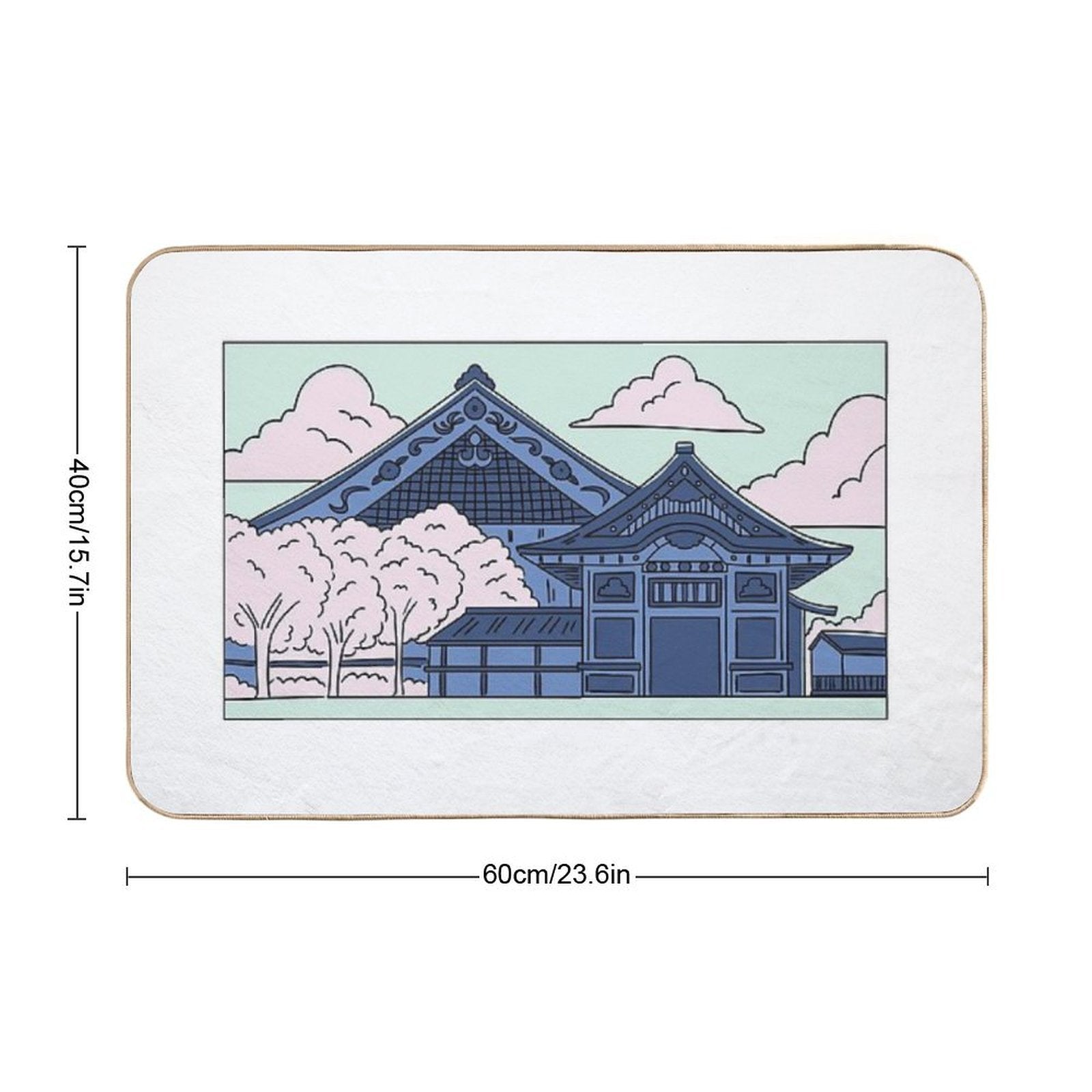 Anime Temple  High-Traffic Bath Mat