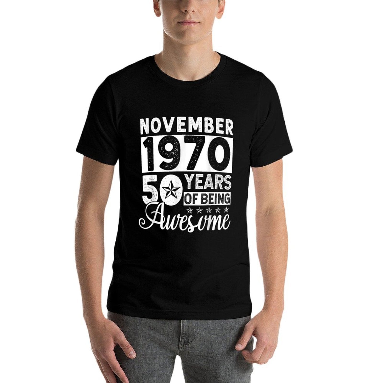 50 Years Of Being Awesome November 1970 50th Birthday Gift  Breathable T-Shirt