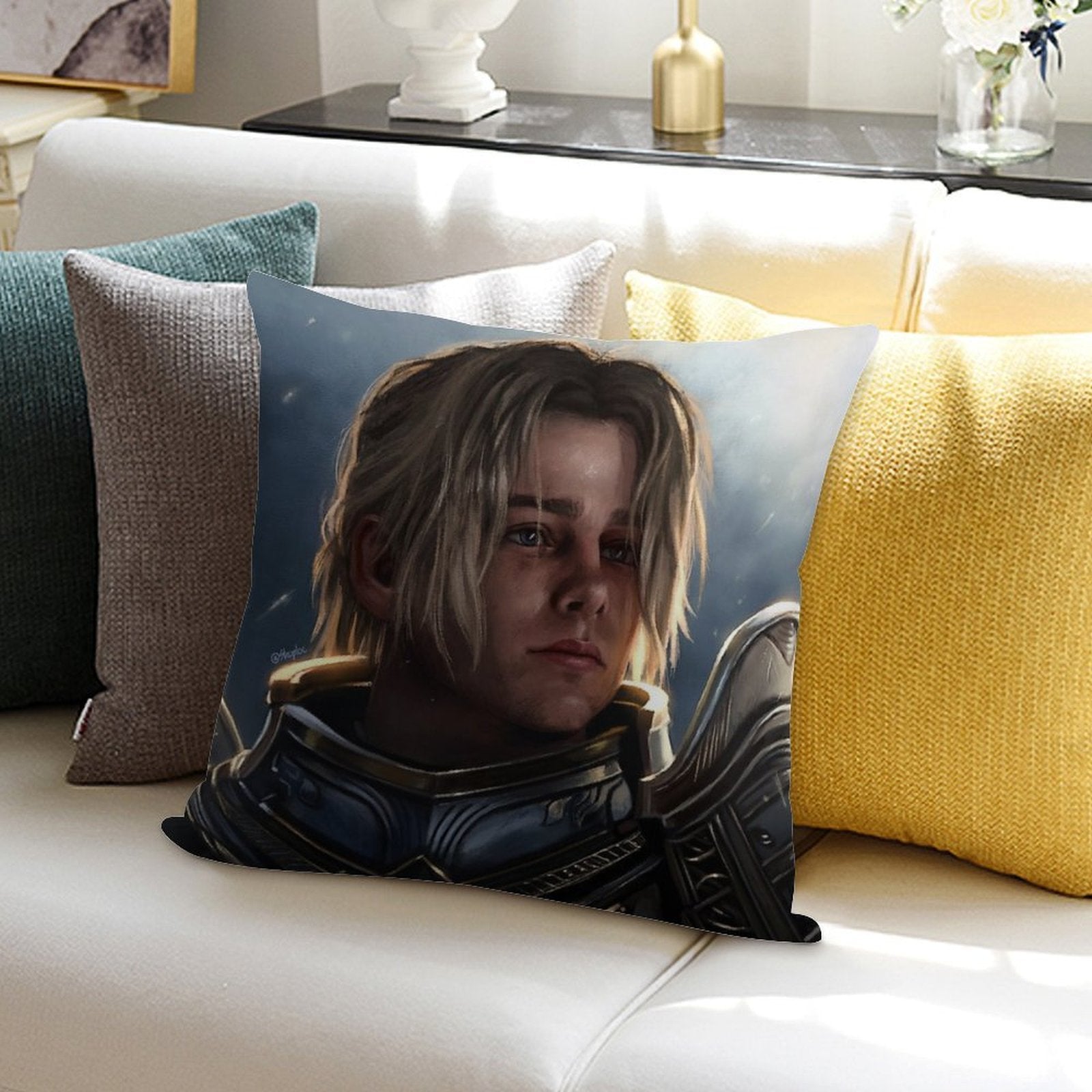 Anduin Wrynn Soft Gift Ready Throw Pillow