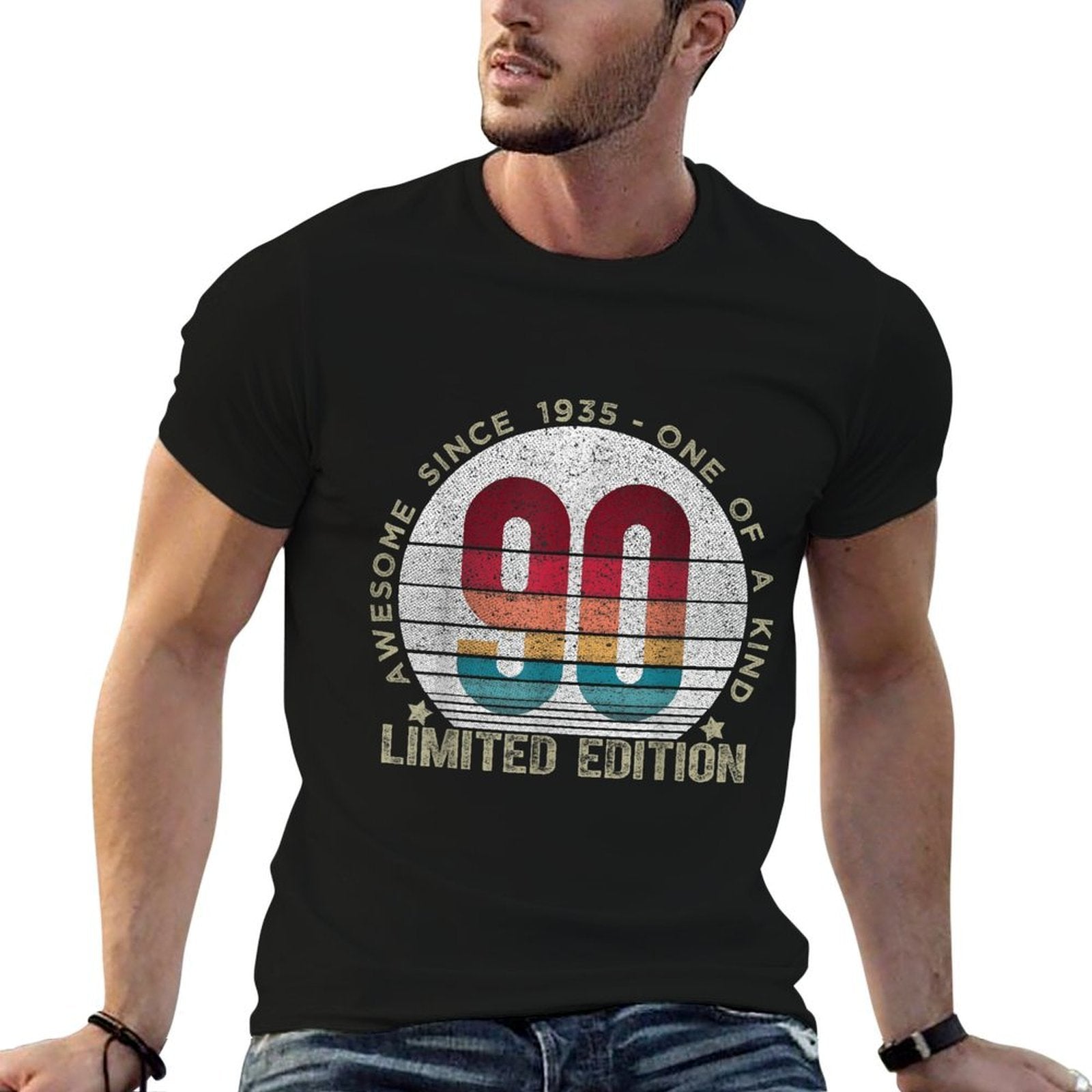 90 Year Old Gifts Vintage 1935 Limited Edition 90th Birthday  Polyester Blend T-Shirt