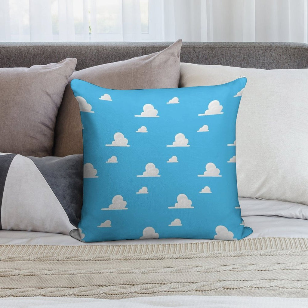 Andy's Room Wallpaper - Blue Skies for A Sheriff And A Space Ranger! Soft Luxury Feel Throw Pillow