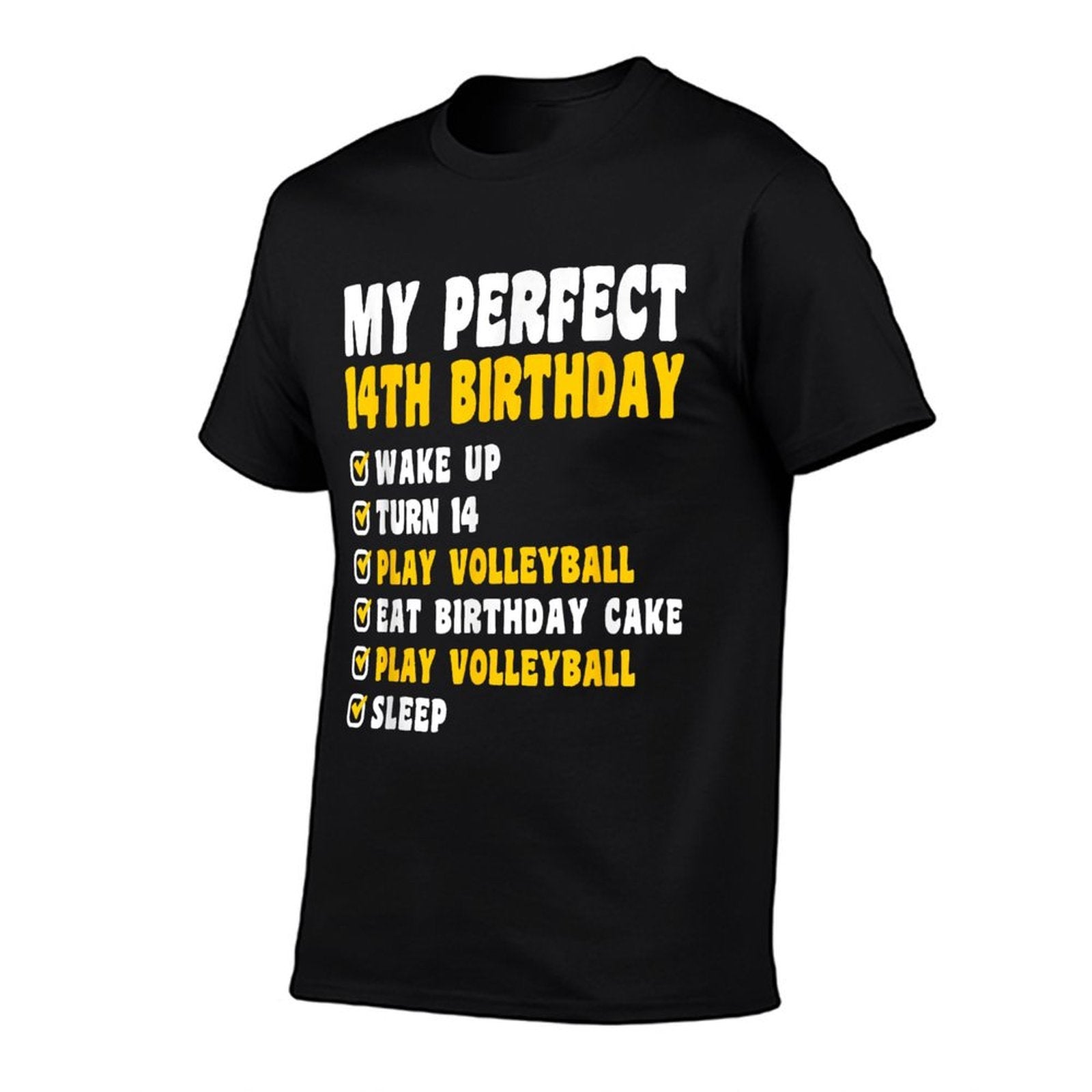 14 Year Old Perfect 14th Birthday Volleyball 14th Birthday  Fade-proof Color T-Shirt