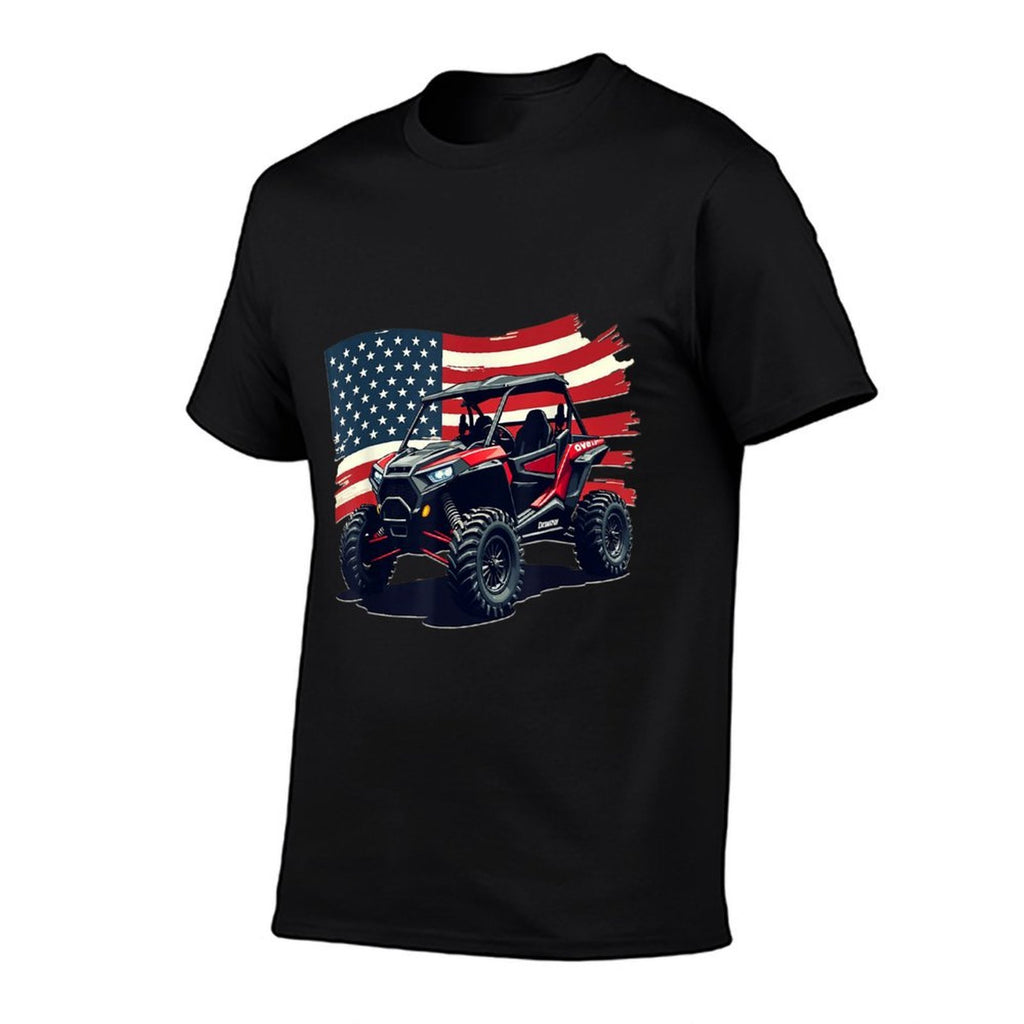 AMERICAN FLAG UTV SIDE BY SIDE SXS OFF ROAD  Graphic-printed T-Shirt
