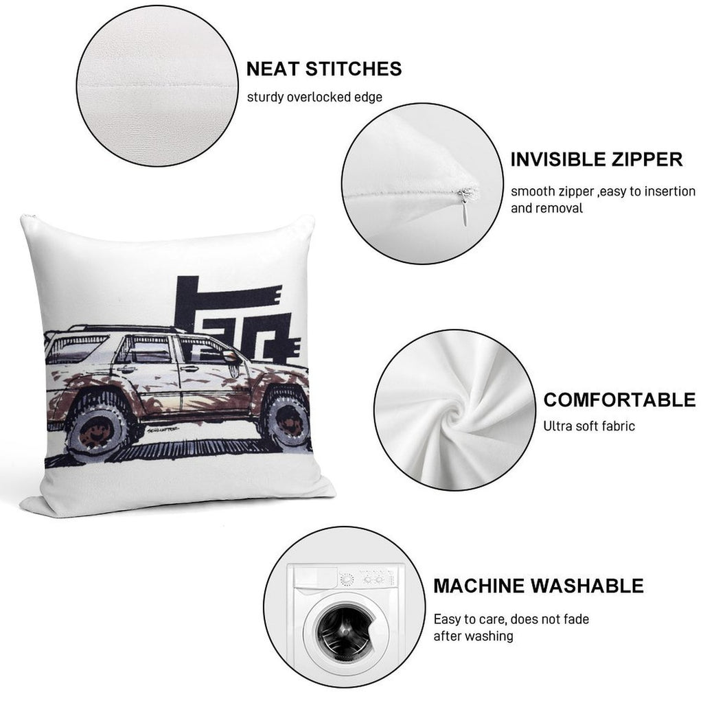 4th Gen 4Runner TRD - Ghost Soft Reinforced Edging Throw Pillow