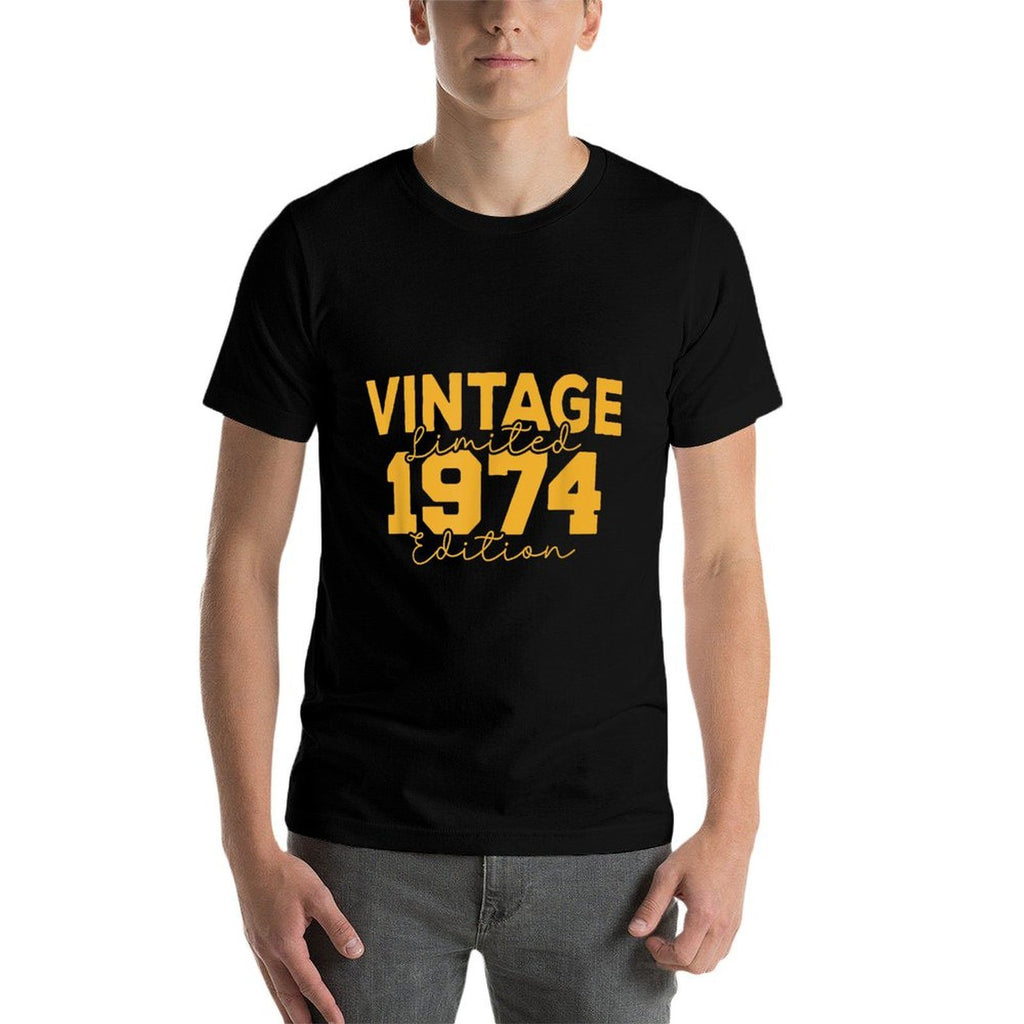 50 Birthday Decorations Men Best of 1974 BDay 50th Birthday  High-quality Stitching T-Shirt