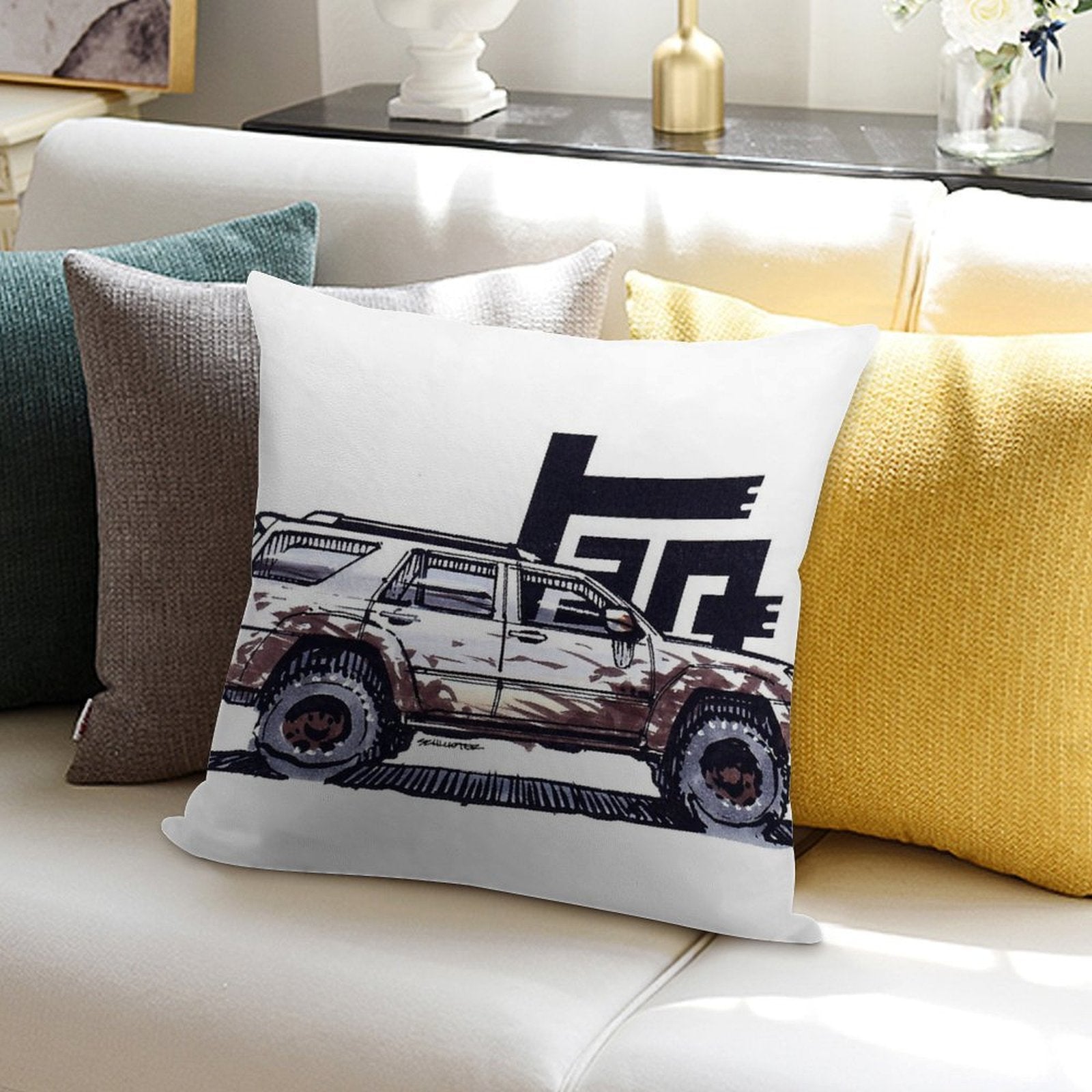 4th Gen 4Runner TRD - Ghost Soft Reinforced Edging Throw Pillow