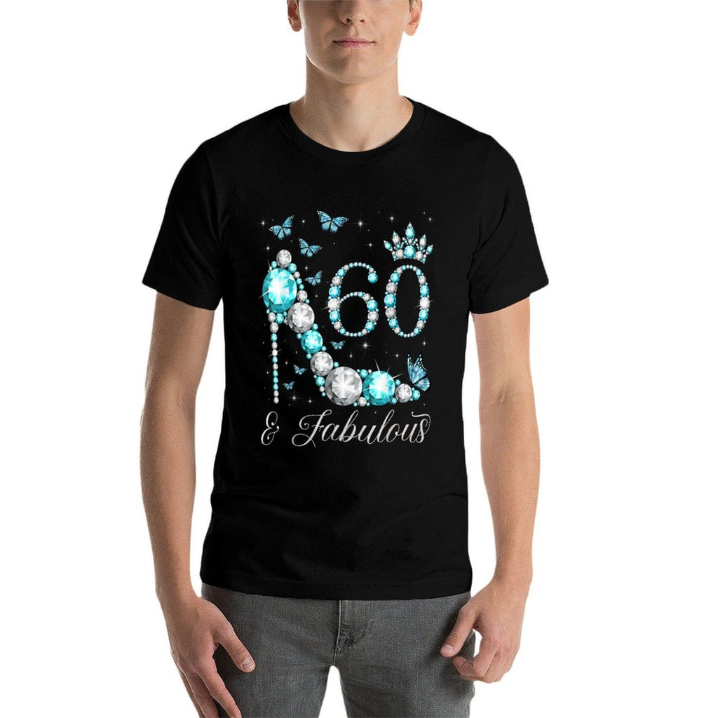 60 & Fabulous 60 Years Old 60th Birthday Queen  Tagless Design T-Shirt