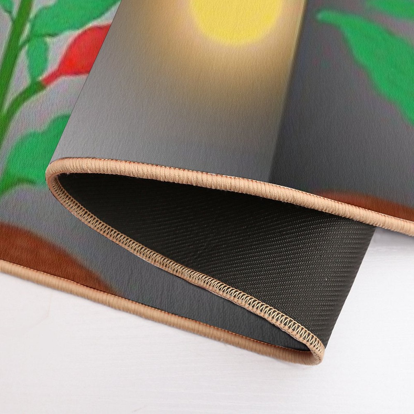 Red Flowers Under The Moonlight  High-Traffic Bath Mat