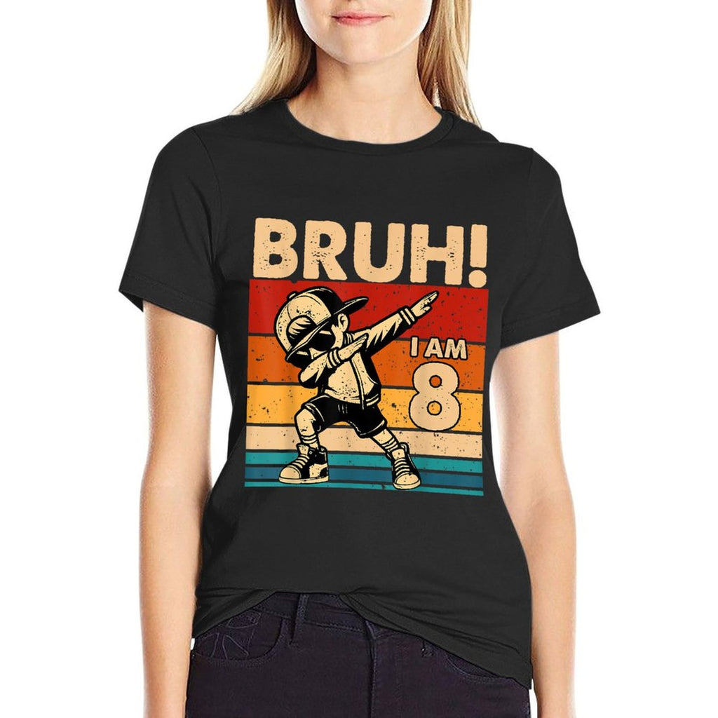 8 Year Old Birthday Dabbing Boy Bruh It's My 8th Birthday Comfortable T-Shirt