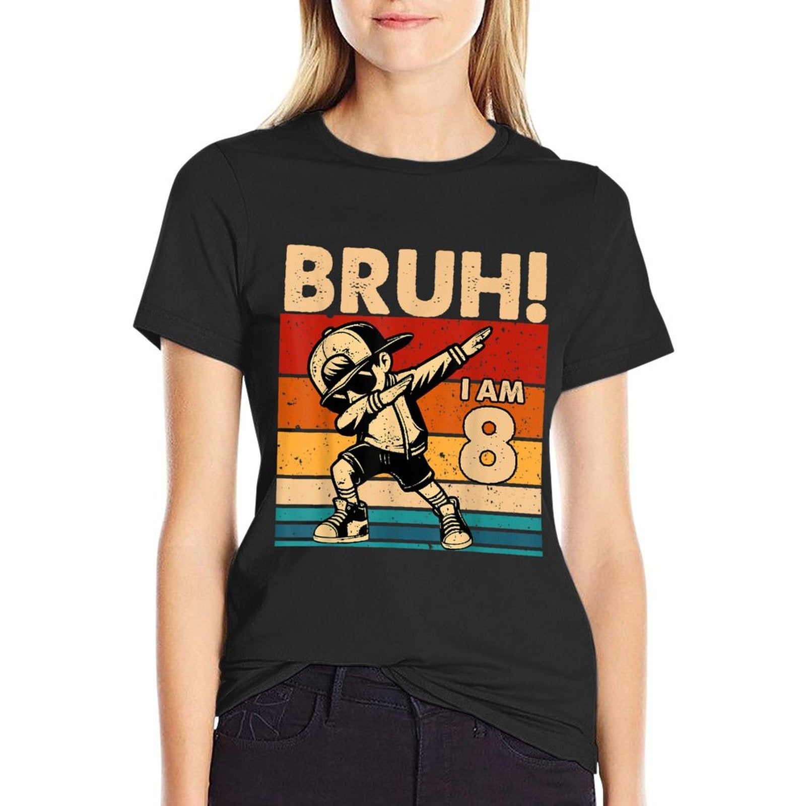 8 Year Old Birthday Dabbing Boy Bruh It's My 8th Birthday Comfortable T-Shirt
