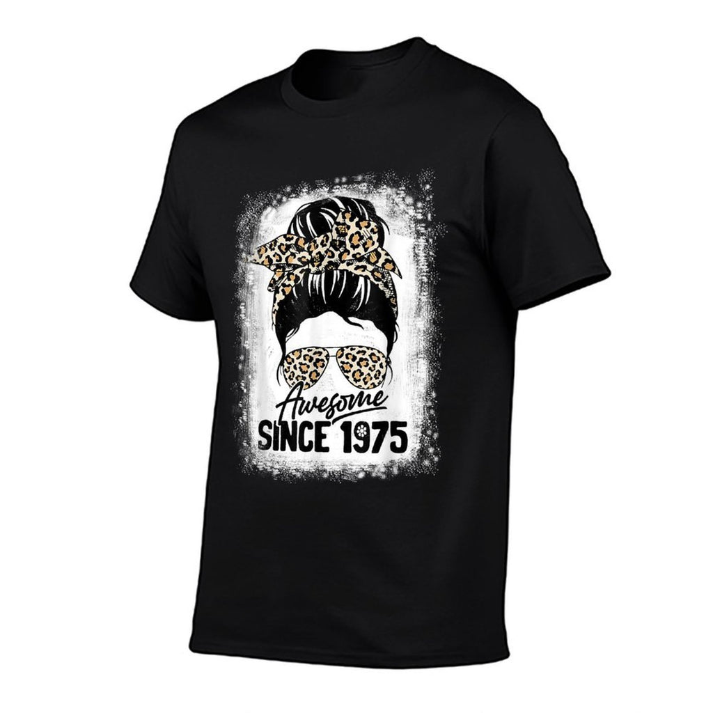 47 Years Old Awesome Since 1975 Leopard 47th Birthday  Polyester Blend T-Shirt