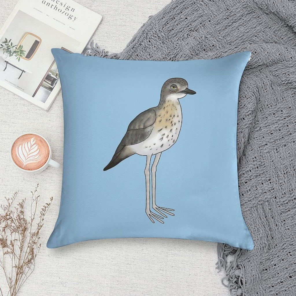 Annoyed Bush Stone Curlew Soft High-Density Material Throw Pillow