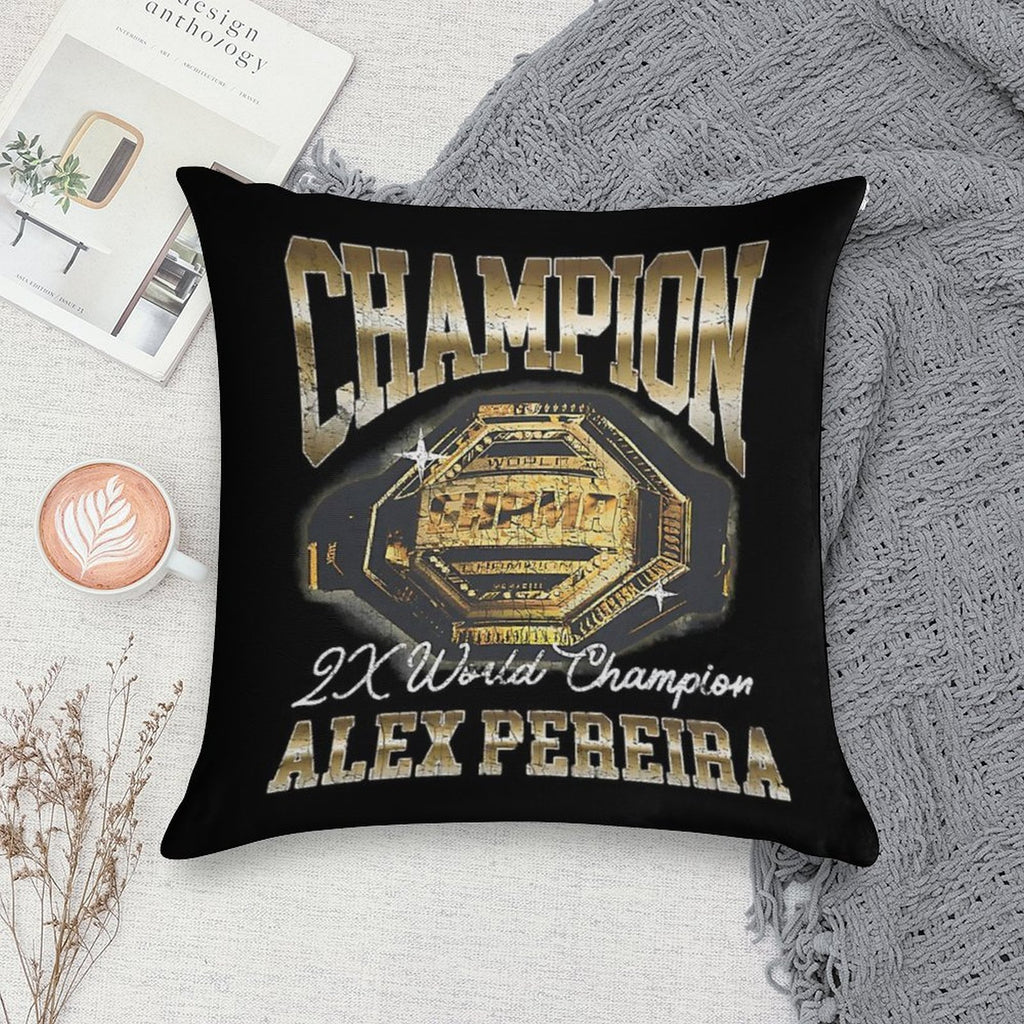 Alex Pereira 2 Times Word Champion Soft Style Accent Throw Pillow