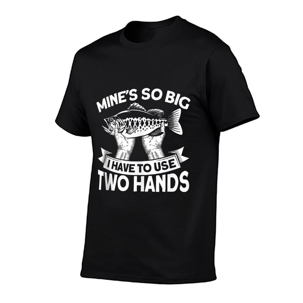 A Big Angler Who Needs to Use Both Hands  Polyester Blend T-Shirt