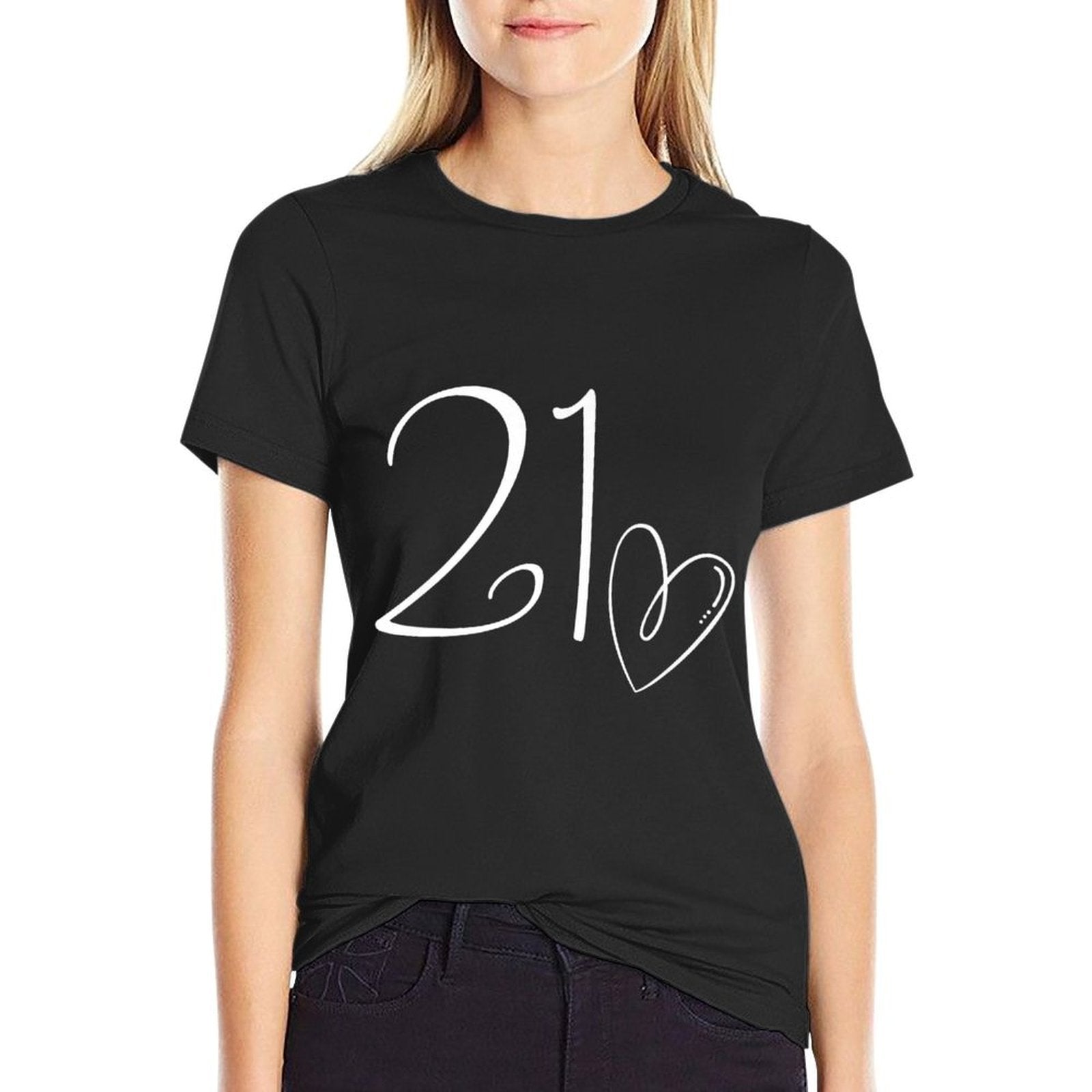 21st Birthday Girl 21 Years Old 21st Birthday Premium  Trendy Pattern T-Shirt
