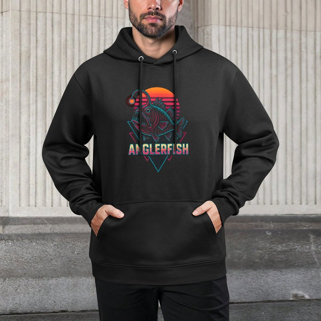Anglerfish Retro Adjustable Hood Hoodie