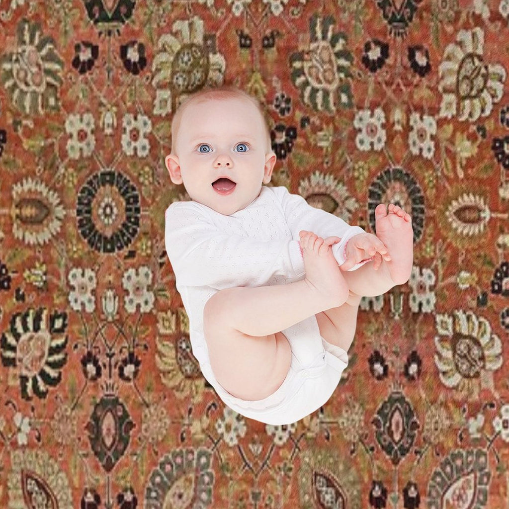 Antique Tabriz Persian Rug Print Anti-pilling Throw Blanket