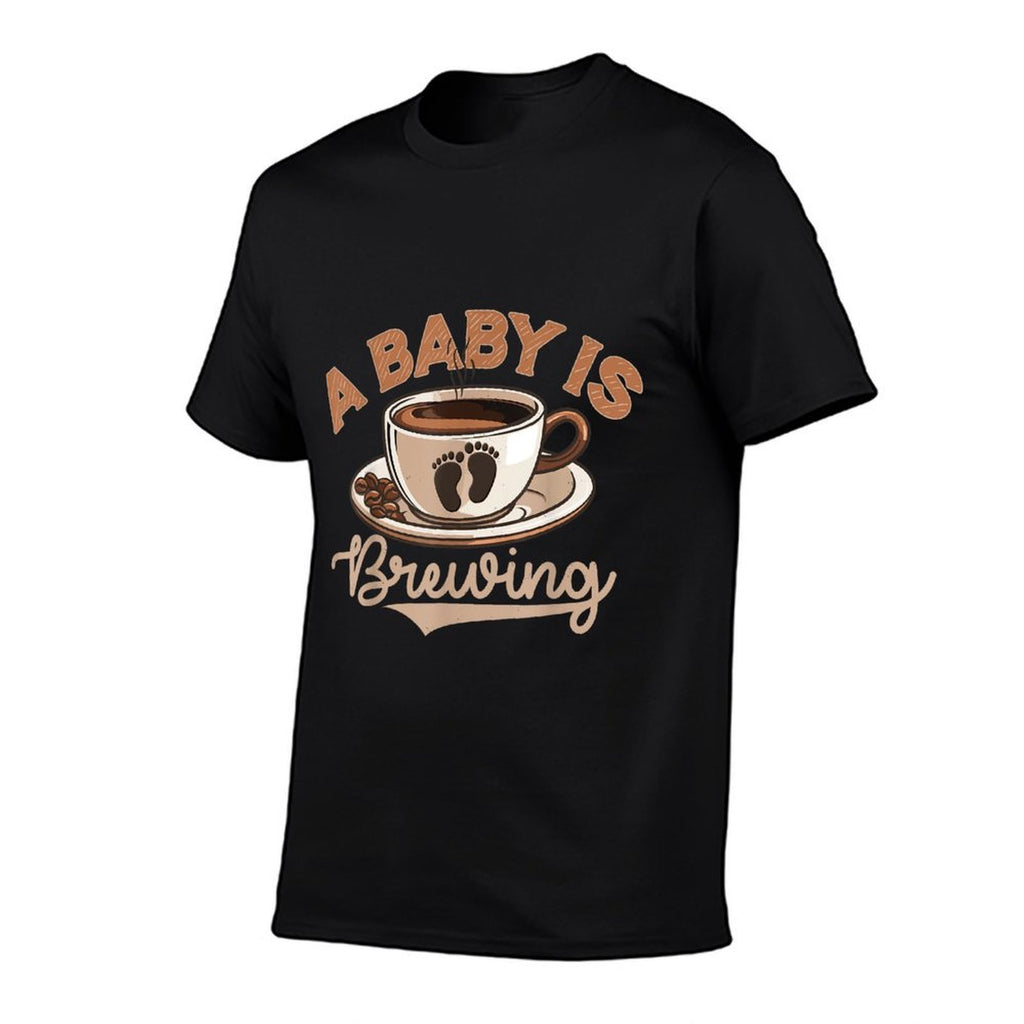 A Baby Is Brewing Coffee Lover Pregnancy Announcement Funny  Affordable Price T-Shirt