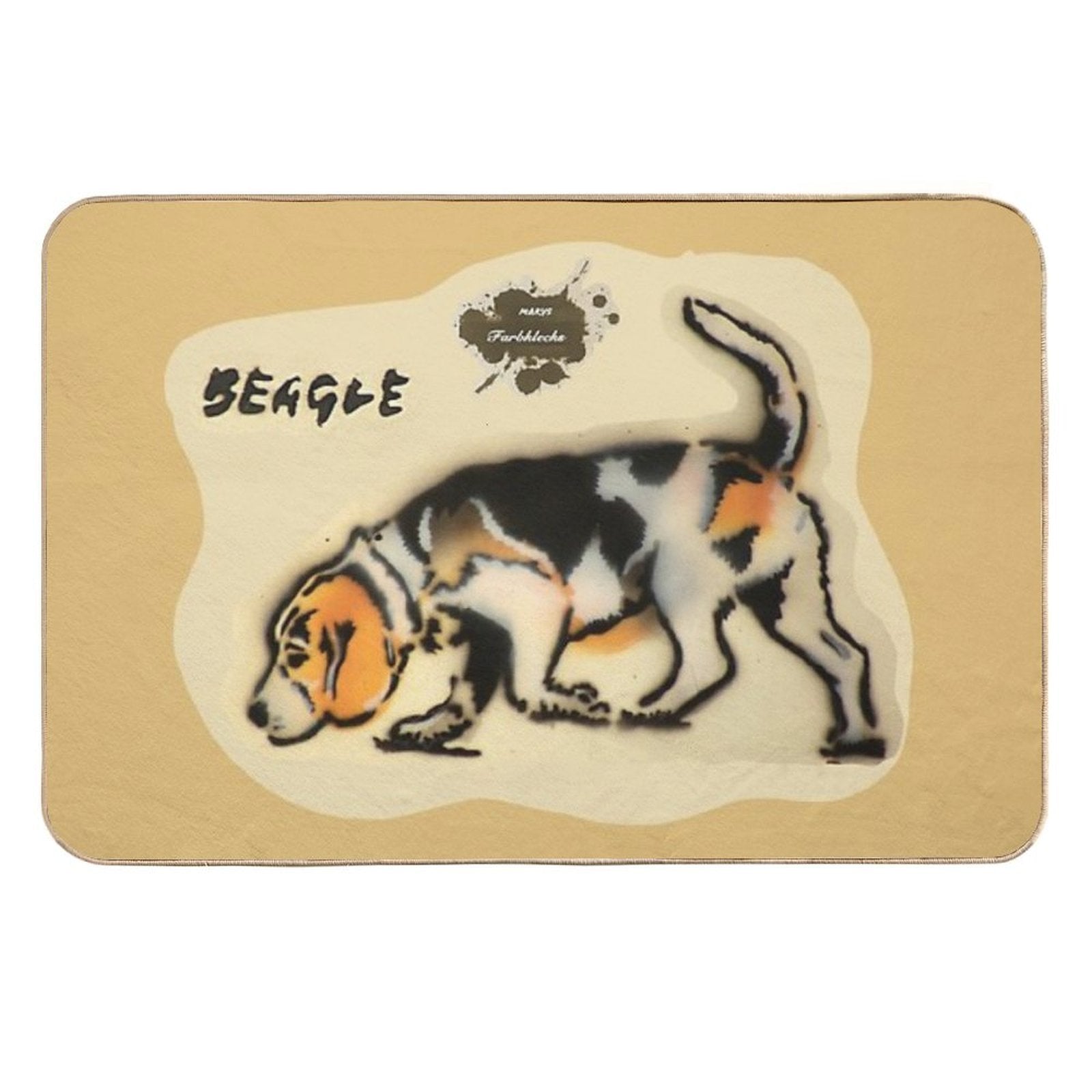 A Beagle Sniffs The Ground  Eco-Friendly Bath Mat