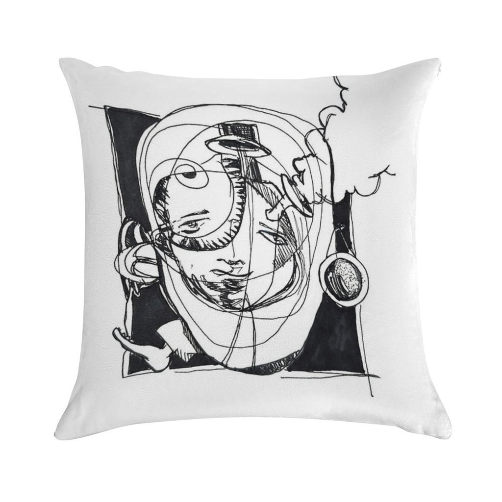 Around Space Soft Hidden Zipper Throw Pillow
