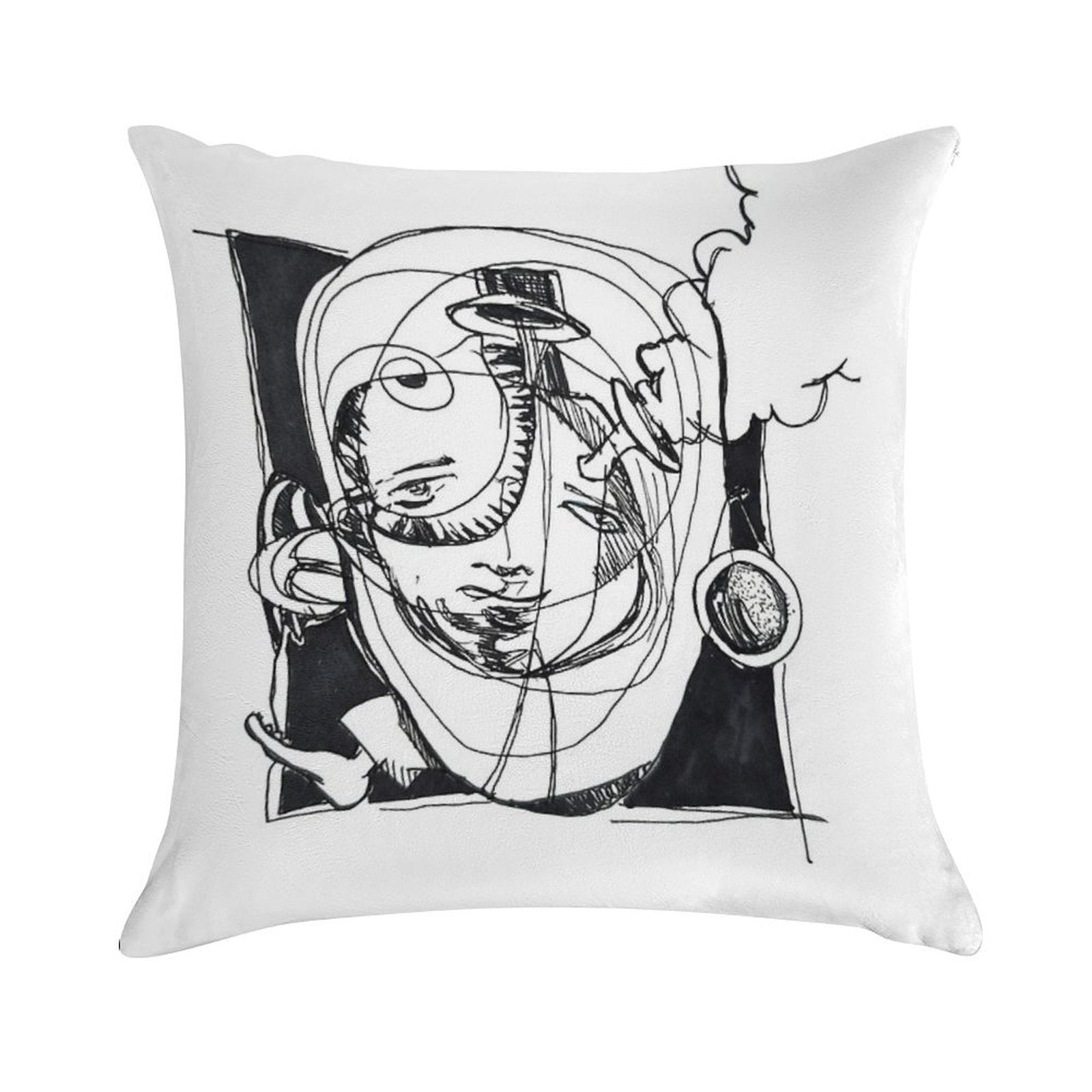 Around Space Soft Hidden Zipper Throw Pillow