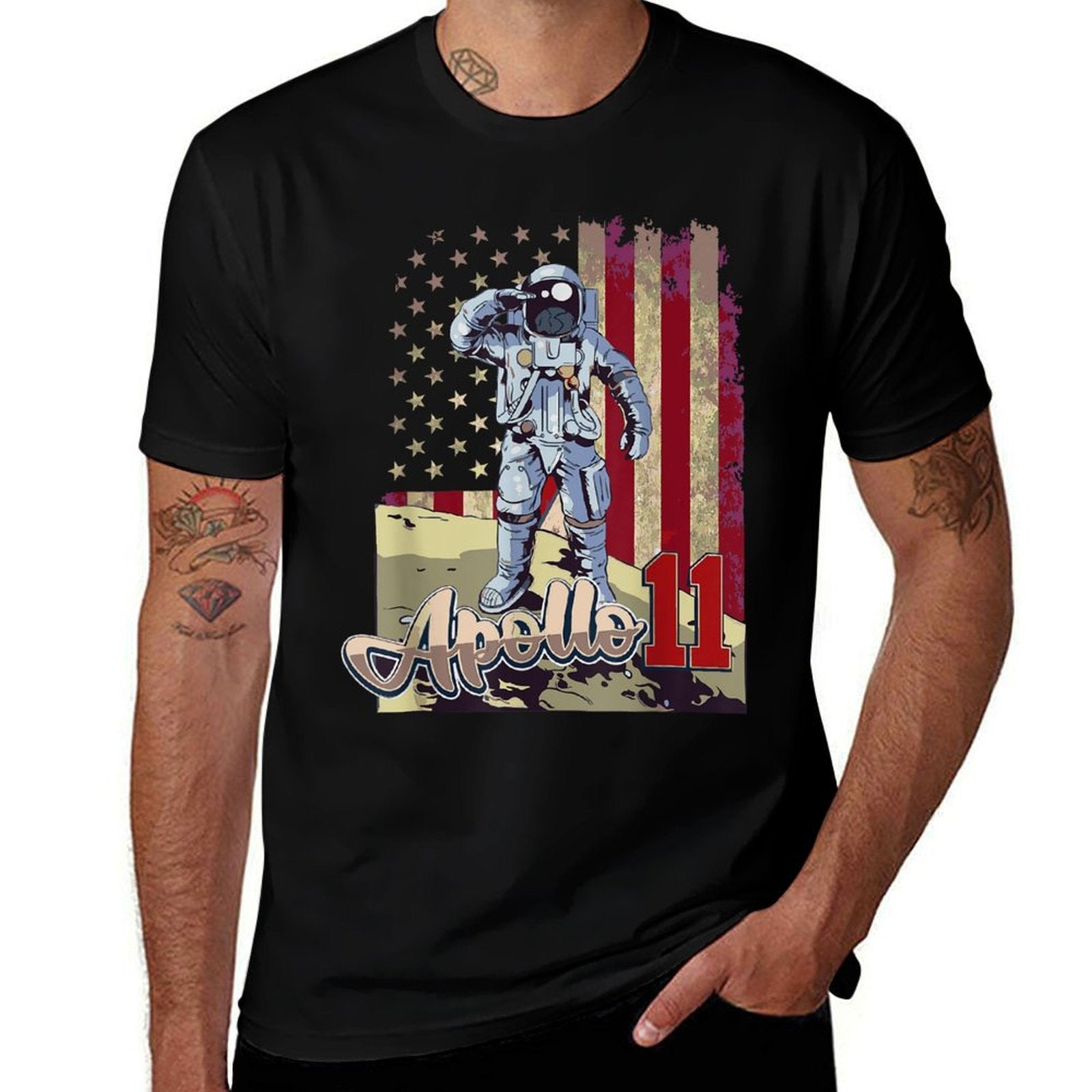 Apollo 11 50th Anniversary Moon Landing 1969 2019  Oversized Silhouette T-Shirt