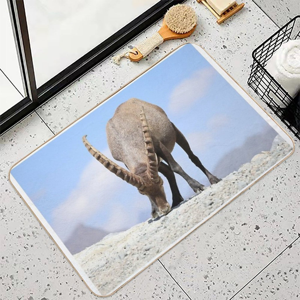 Alpine Ibex at Grand Méan  Anti-Trip Bath Mat