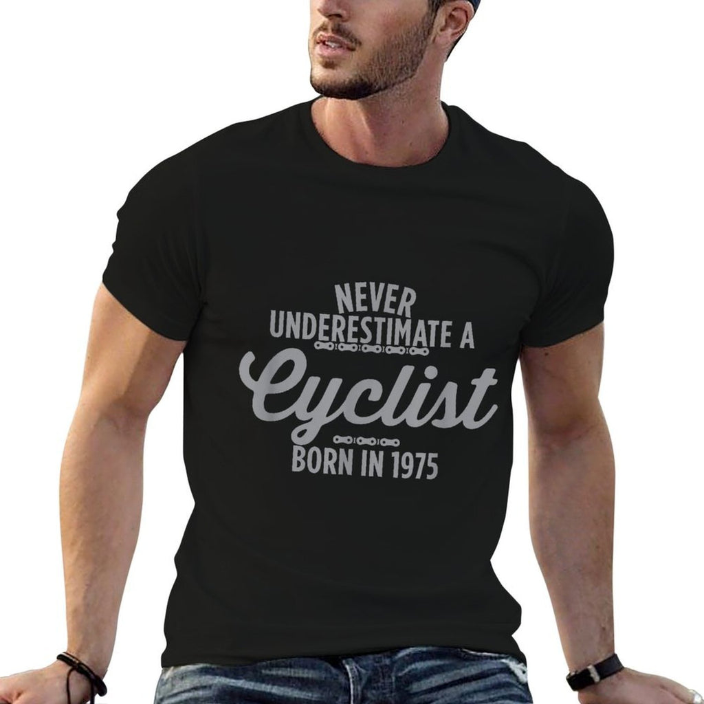 50 Year Old Cyclist Bike Rider Biking 1975 50th Birthday  Moisture-wicking T-Shirt