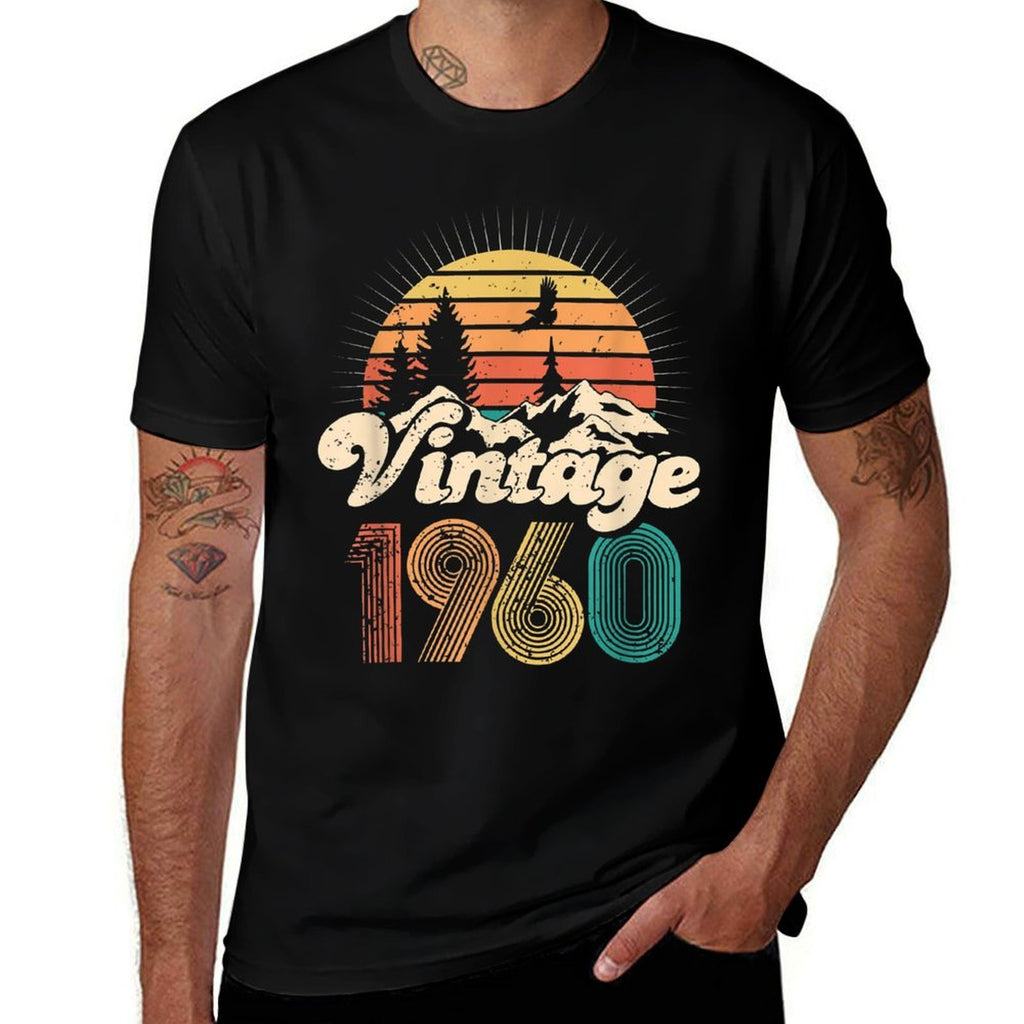 60th Birthday Gift - Vintage 1960 - 60 Years Old Men Women  Lightweight T-Shirt