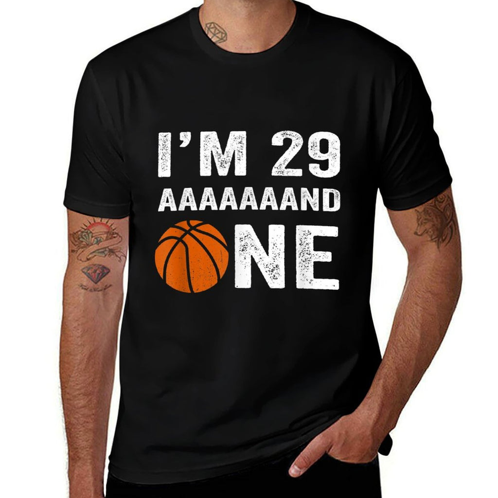 30th Birthday Funny Basketball Birthday Thirtieth  Tagless Design T-Shirt