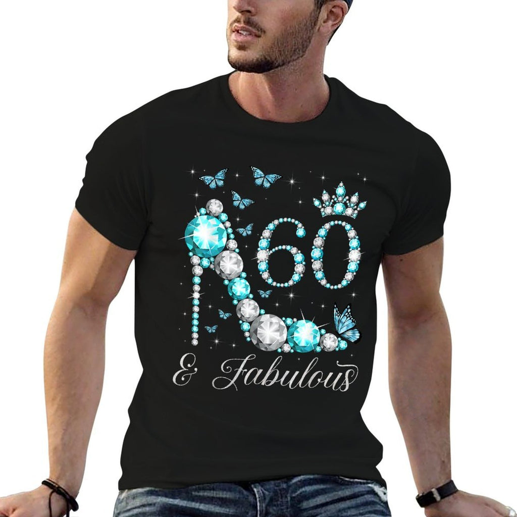60 & Fabulous 60 Years Old 60th Birthday Queen  Tagless Design T-Shirt
