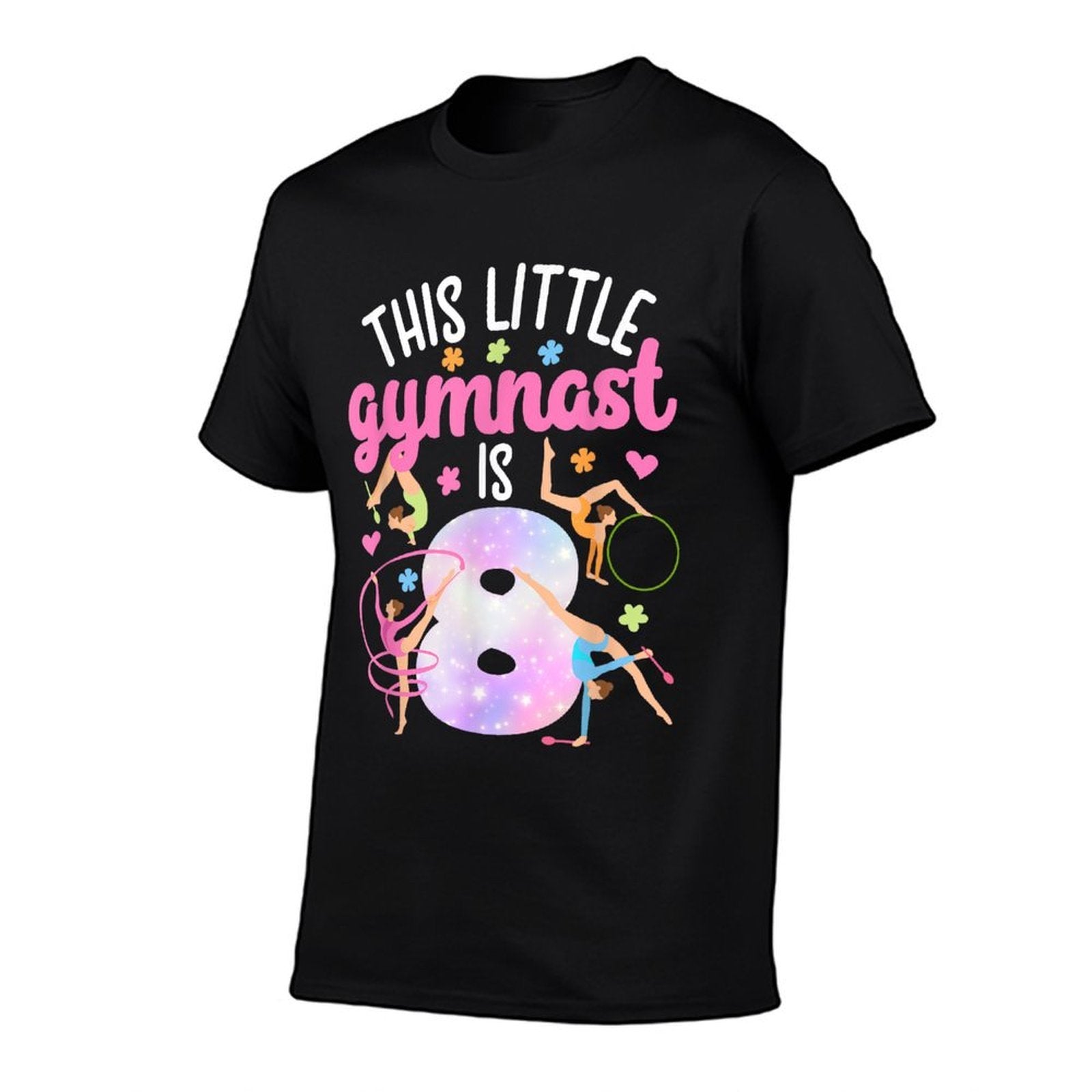 8th Gymnast Birthday Party Eight Year Old Gymnastics Girl  Versatile T-Shirt