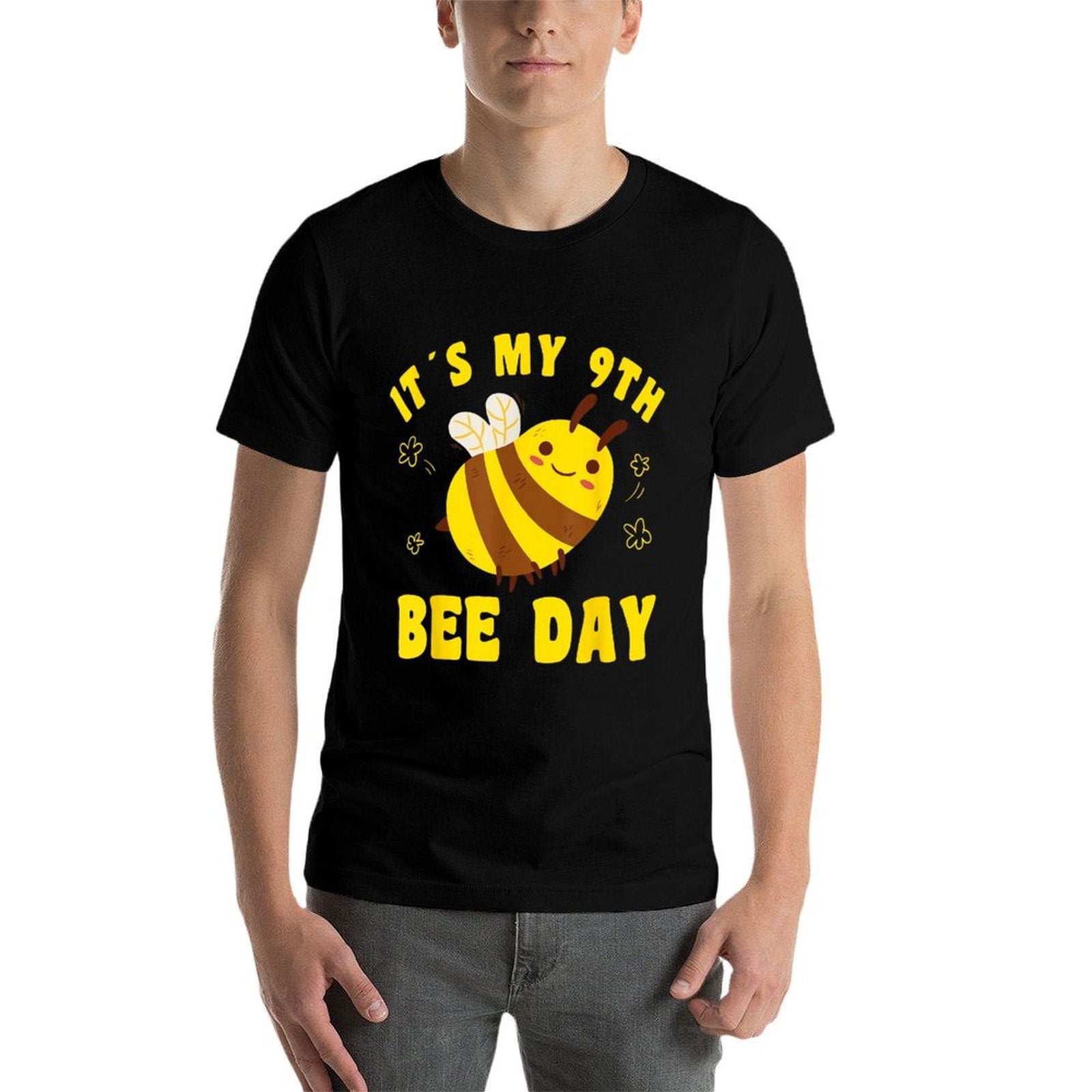 9 Year Old Happy 9th Birthday Bee Day Bee 9th Birthday  Easy-care T-Shirt