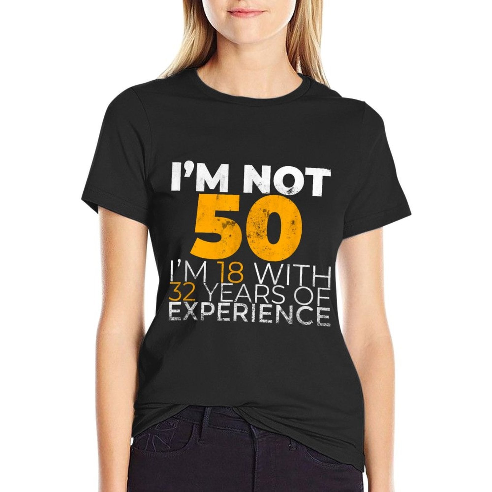 50th Birthday Gift Funny Man Woman 50 Years Party  Polyester Blend T-Shirt