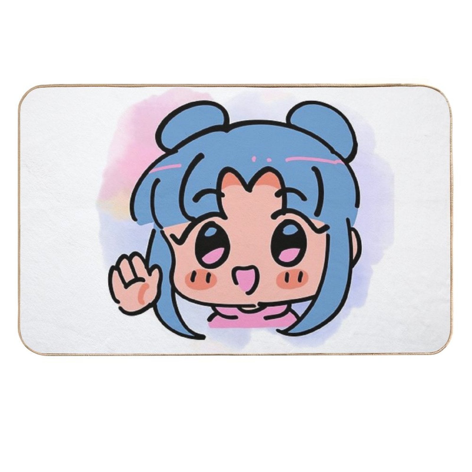 Anime Girl Blue  Rapid-Drying Bath Mat