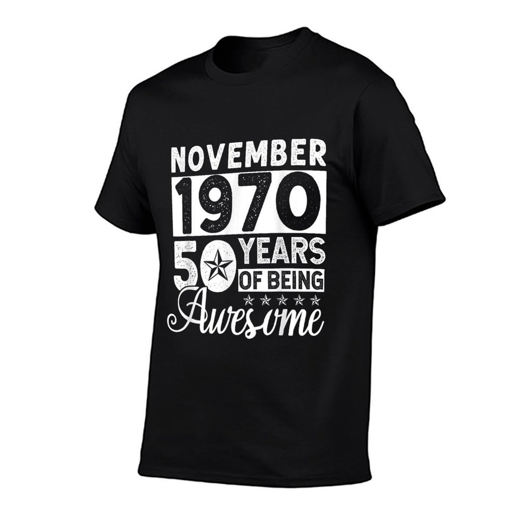 50 Years Of Being Awesome November 1970 50th Birthday Gift  Breathable T-Shirt