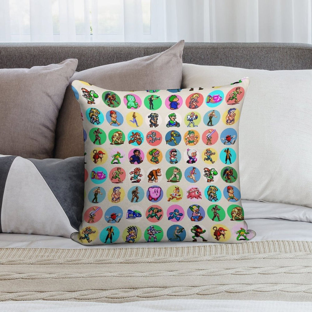 16BIT ICONS Soft Easy Maintenance Throw Pillow