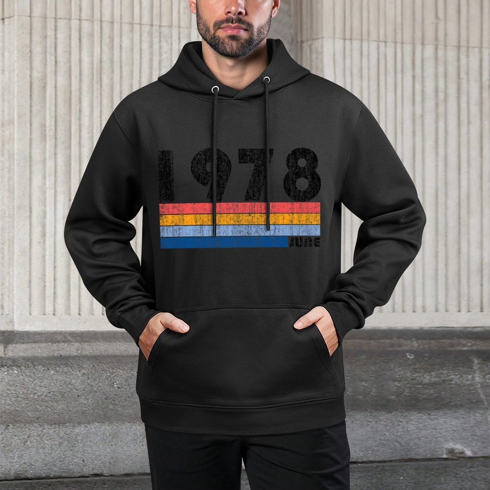 40th Birthday Gift Retro Born June of 1978 T Premium Durable Construction Hoodie
