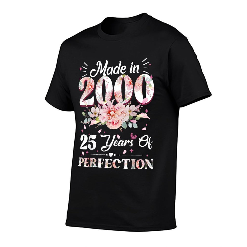 25 Year Old Made In 2000 Floral 25th Birthday Gifts Women  Classic T-Shirt