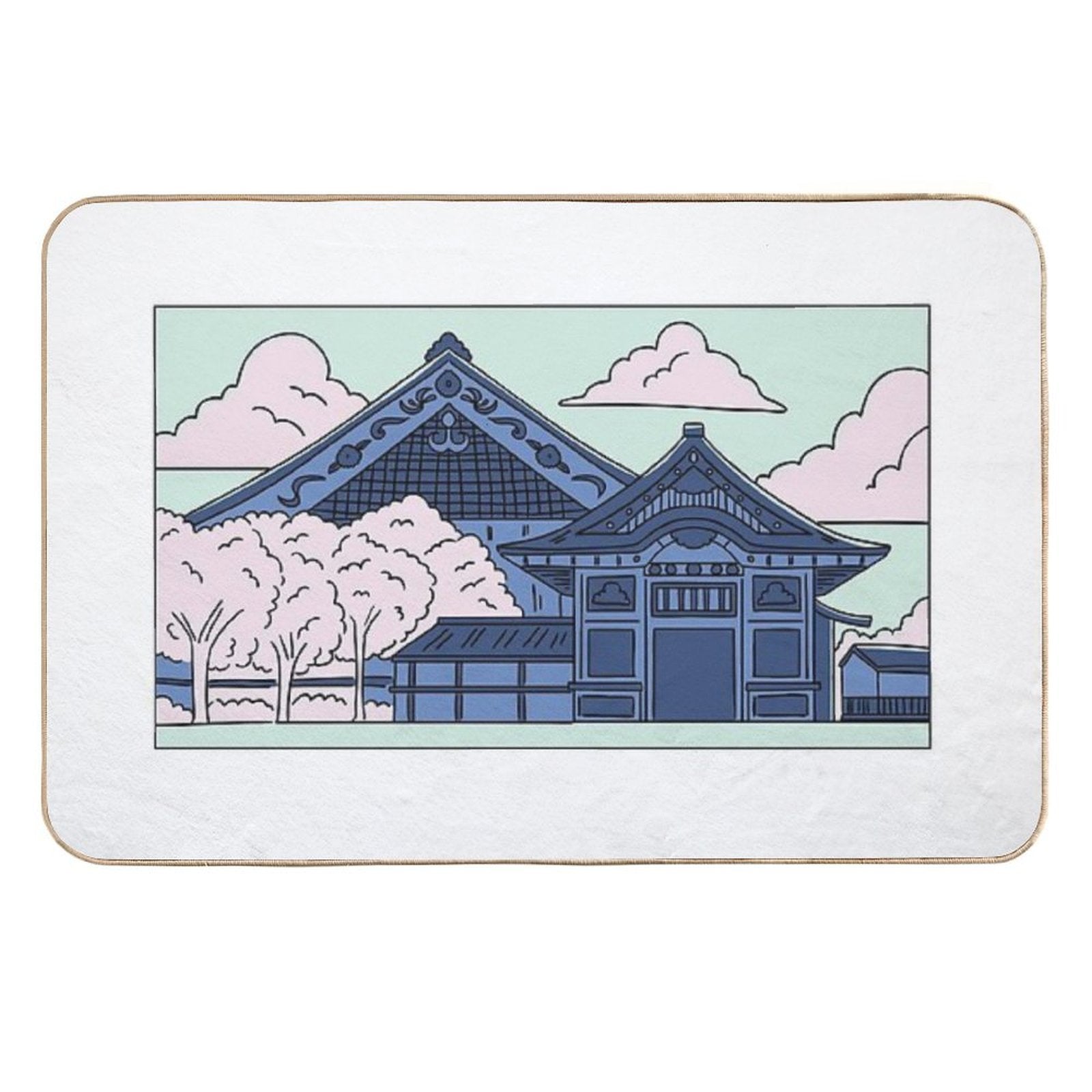 Anime Temple  High-Traffic Bath Mat