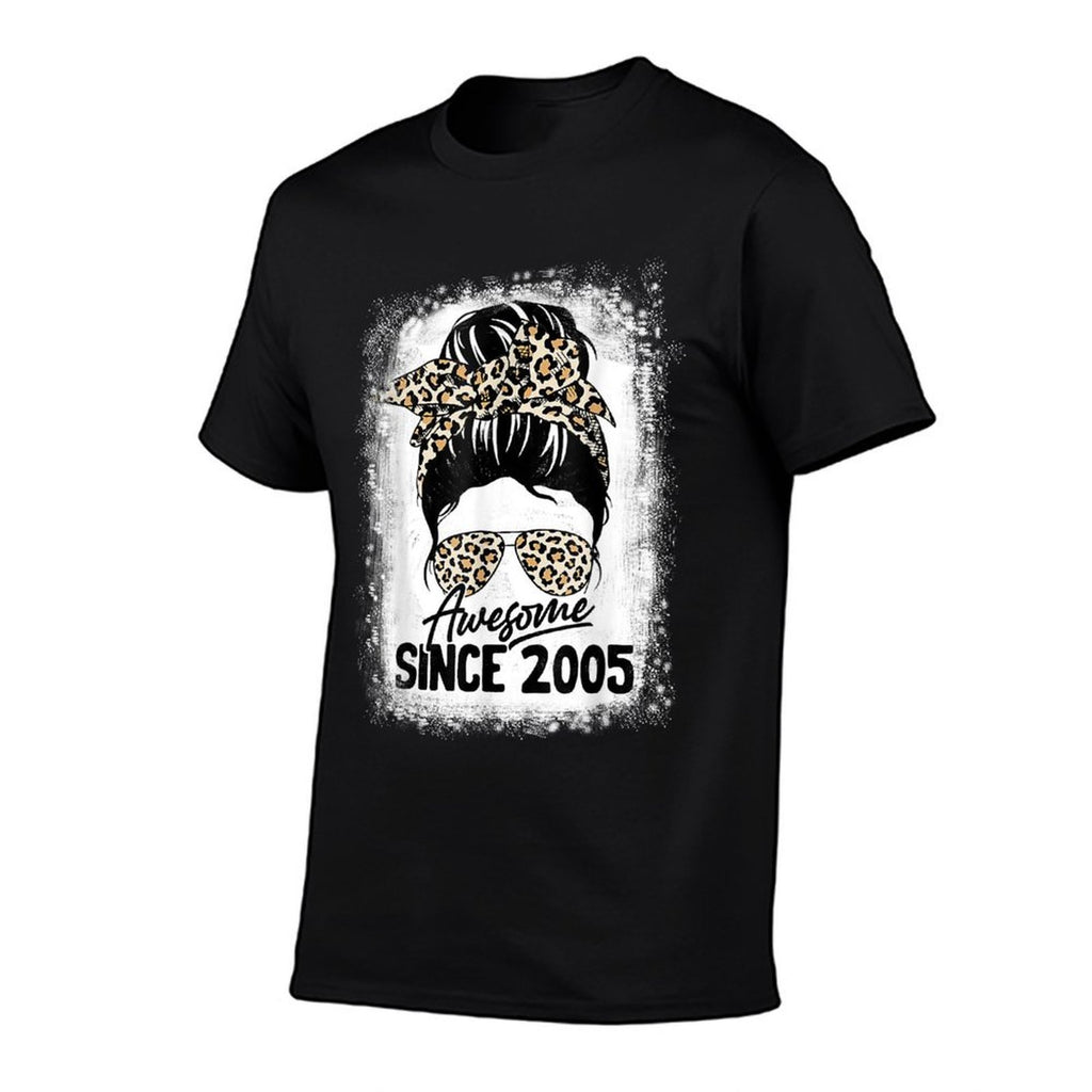 17 Years Old Awesome Since 2005 Leopard 17th Birthday  Relaxed-fit T-Shirt