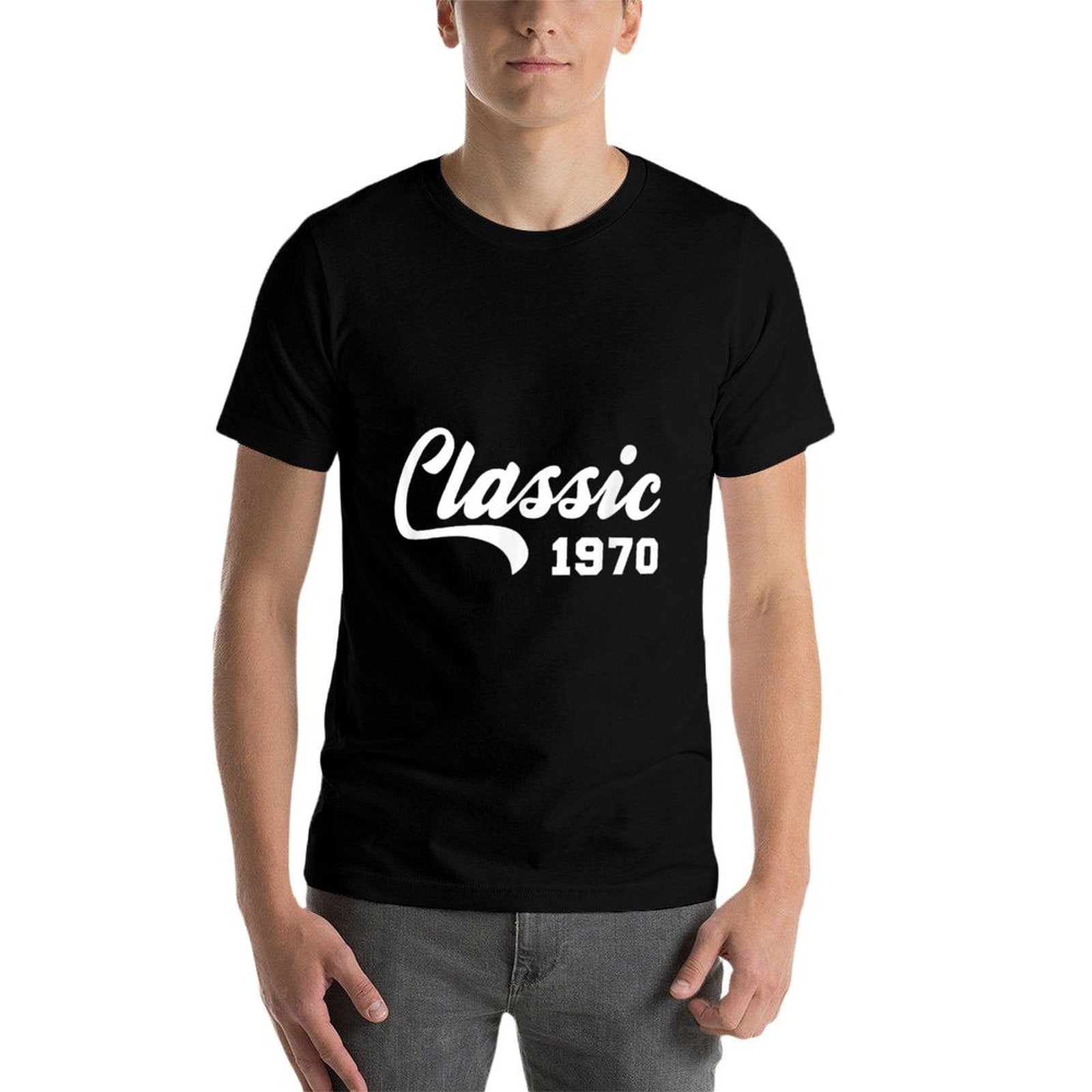 50th Birthday 1970 Vintage Retro Classic Idea  Heathered Texture T-Shirt