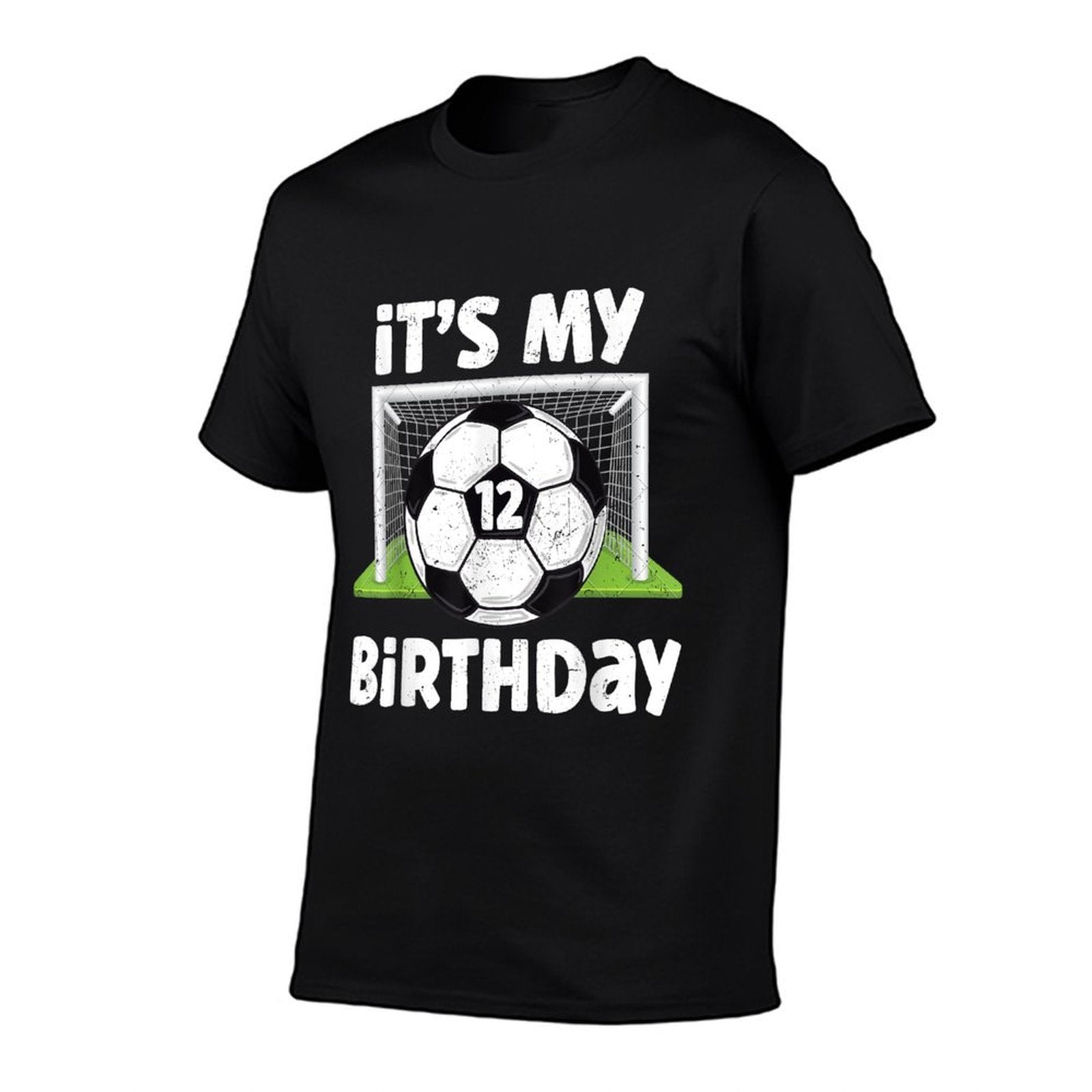 12 Years Old Soccer 12th Birthday Player Kids B-day Party  Cotton T-Shirt